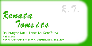renata tomsits business card